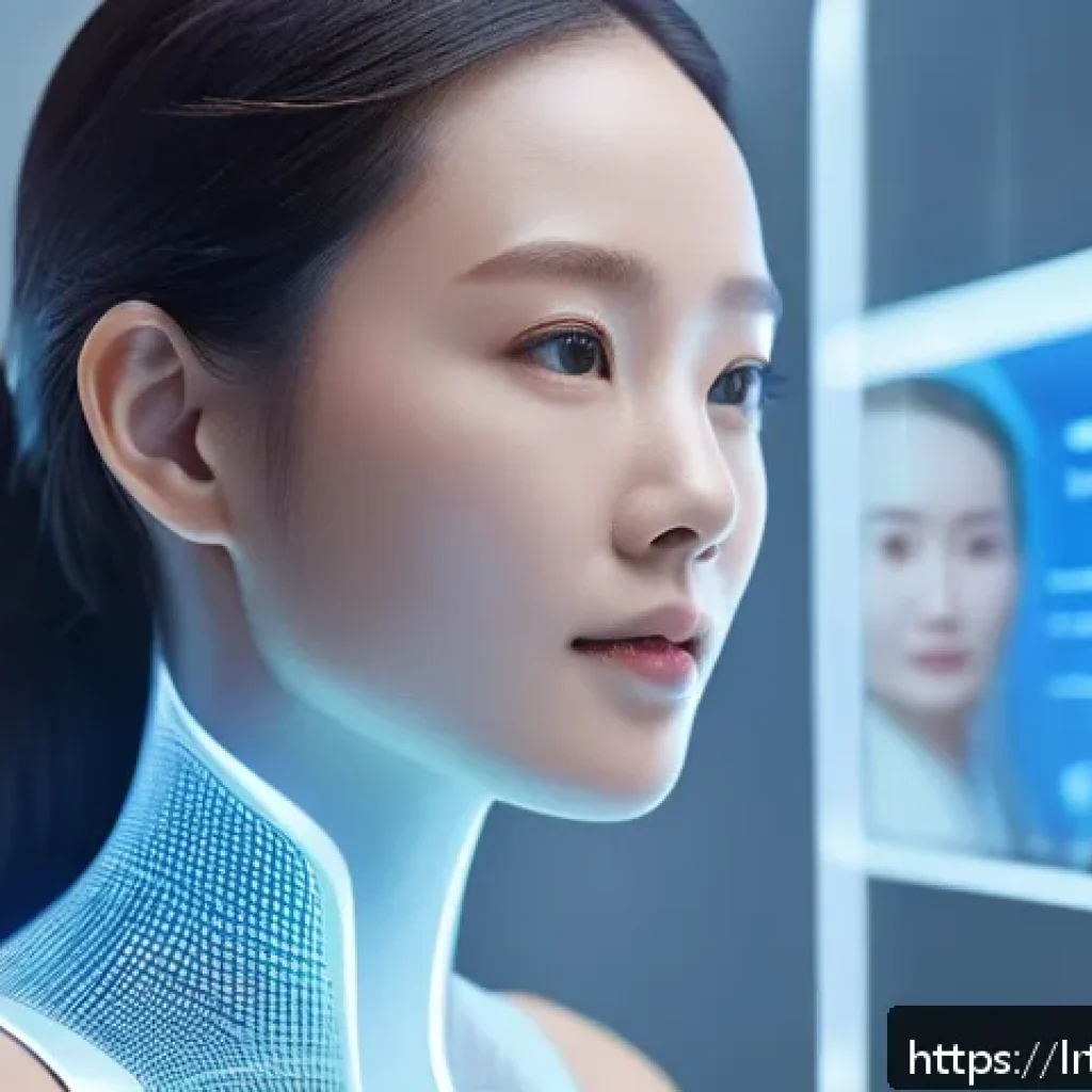 대화형 AI의 사용자 맞춤형 기능 개발 전략 - A futuristic AI assistant interacting with a diverse group of users in a sleek, modern environment. ...