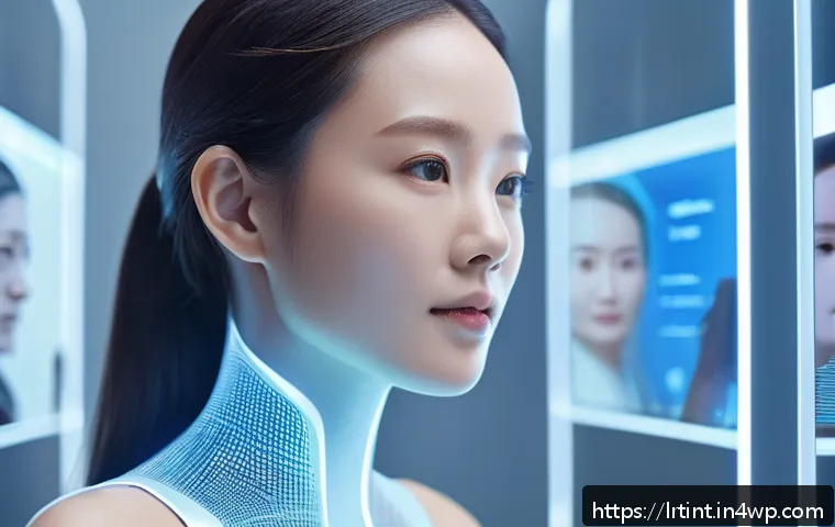 대화형 AI의 사용자 맞춤형 기능 개발 전략 - A futuristic AI assistant interacting with a diverse group of users in a sleek, modern environment. ...