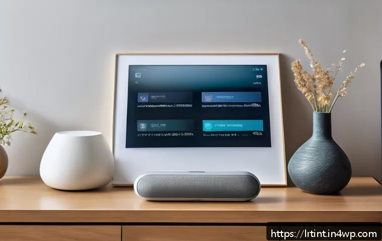 대화형 AI의 트렌디한 기능 추가 방법 - A modern living room scene showcasing a user interacting with a conversational AI on a sleek smart s...